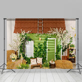 Grün Kabine Kaninchen Fotografie Ostern Party Hintergrund